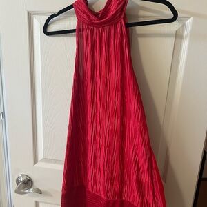 Studio Y Vibrant Red Pleated Dress